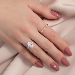 The Samantha Set With A 3 Carat Oval Lab Diamond
