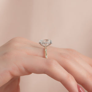 The Samantha Set With A 3 Carat Oval Lab Diamond