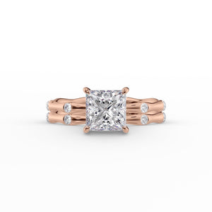 The Samantha Set With A 2 Carat Princess Lab Diamond