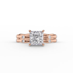 The Samantha Set With A 1 Carat Princess Lab Diamond