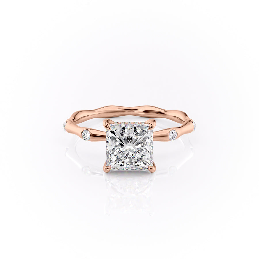 The Samantha Set With A 1 Carat Princess Lab Diamond