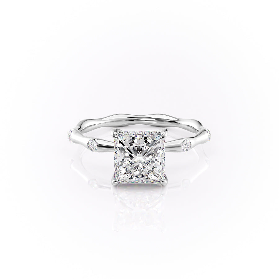 The Samantha Set With A 1.5 Carat Princess Lab Diamond
