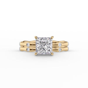 The Samantha Set With A 1 Carat Princess Lab Diamond