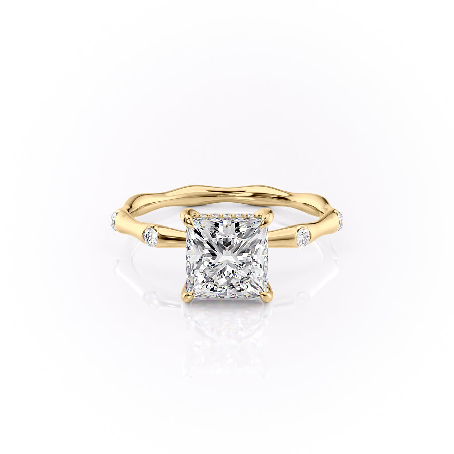 The Samantha Set With A 1.5 Carat Princess Lab Diamond