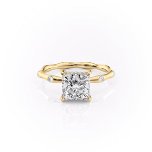 The Samantha Set With A 2.5 Carat Princess Lab Diamond