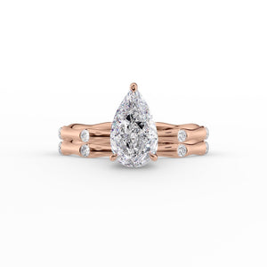 The Samantha Set With A 1 Carat Pear Lab Diamond