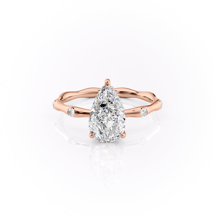 The Samantha Set With A 2 Carat Pear Lab Diamond
