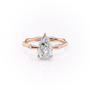 The Samantha Set With A 2 Carat Pear Lab Diamond