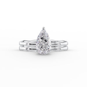 The Samantha Set With A 1 Carat Pear Lab Diamond