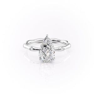 The Samantha Set With A 2 Carat Pear Lab Diamond