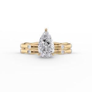 The Samantha Set With A 2 Carat Pear Lab Diamond