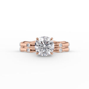 The Samantha Set With A 1.5 Carat Round Lab Diamond