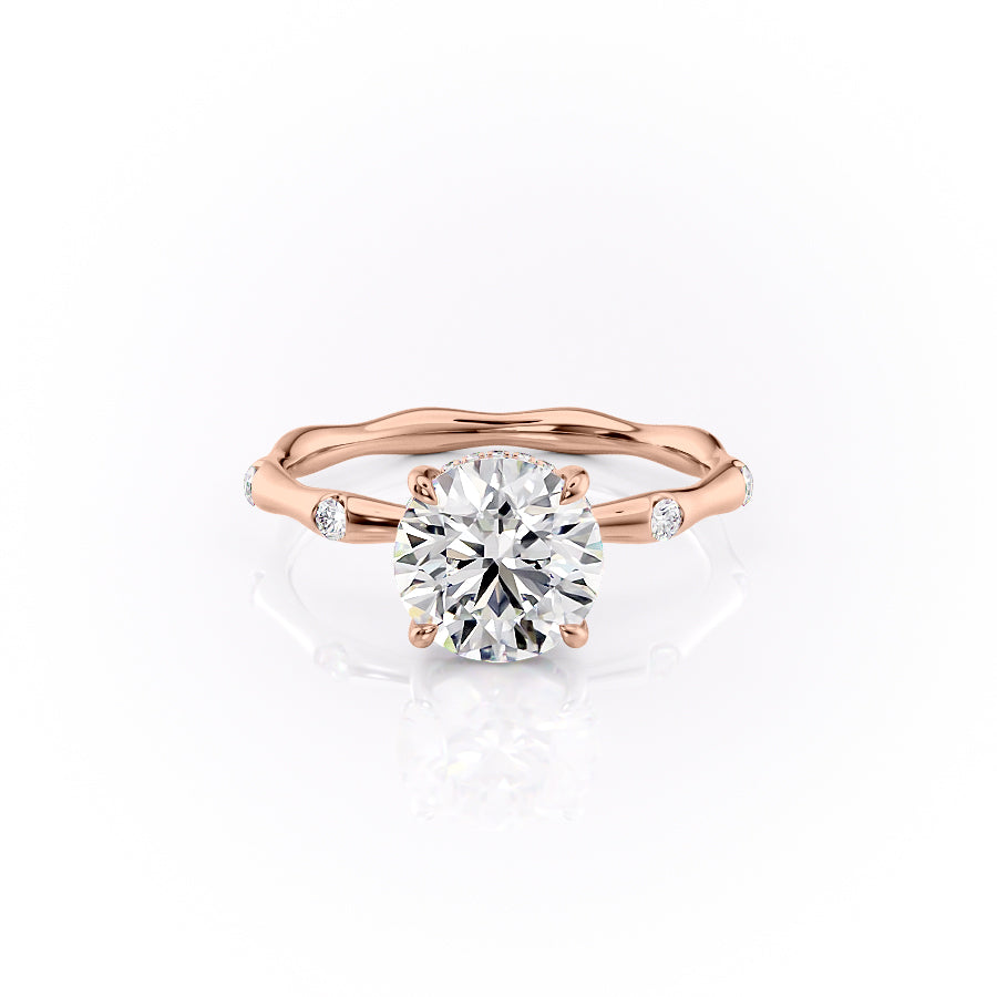 The Samantha Set With A 1.5 Carat Round Lab Diamond