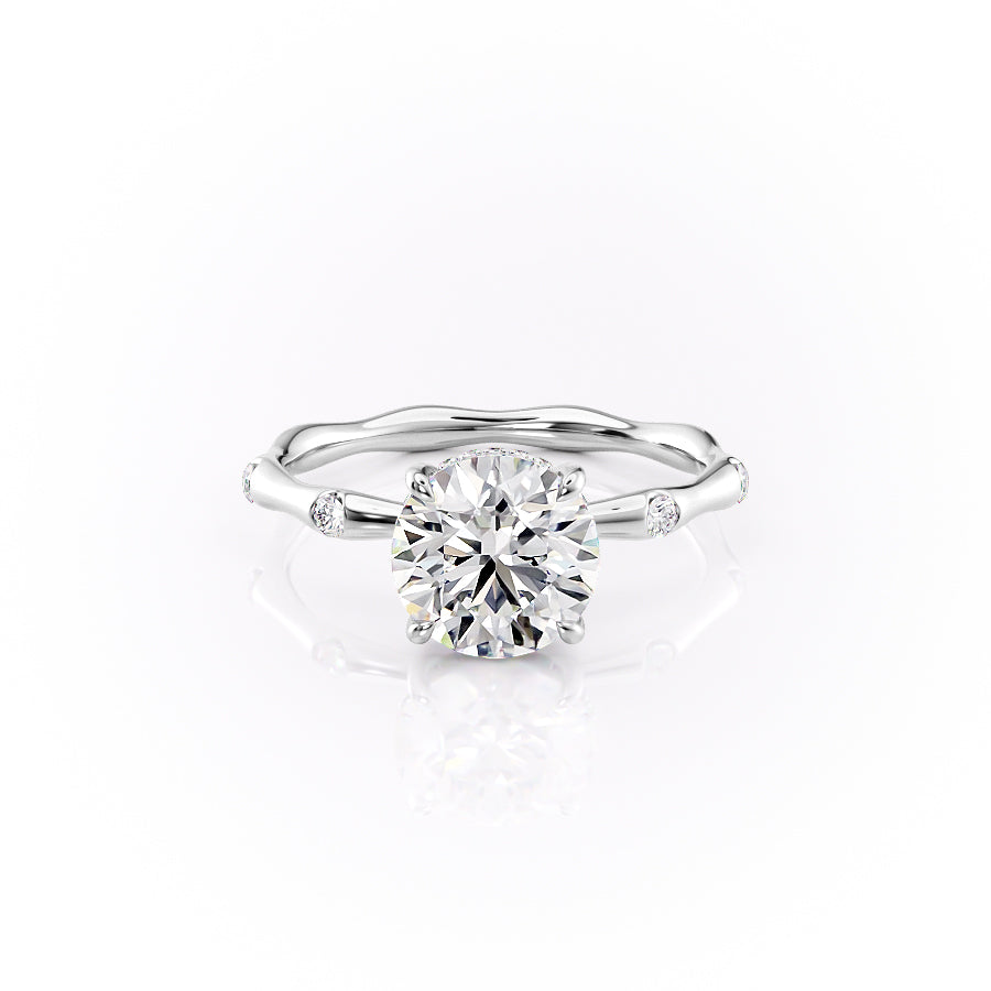 The Samantha Set With A 1 Carat Round Moissanite