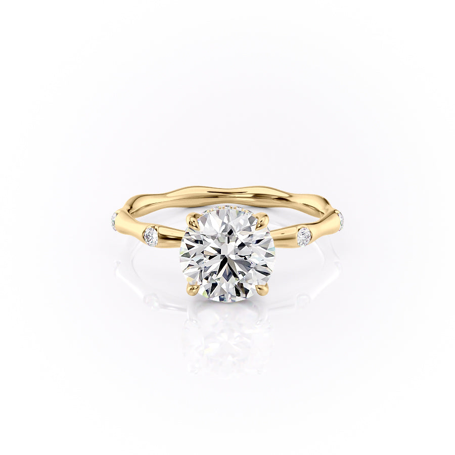 The Samantha Set With A 2 Carat Round Lab Diamond