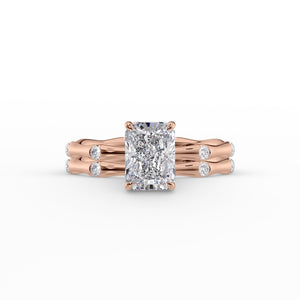 The Samantha Set With A 1.5 Carat Radiant Lab Diamond