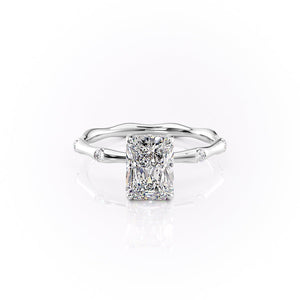 The Samantha Set With A 2.5 Carat Radiant Lab Diamond