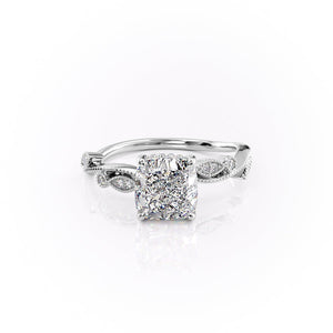 The Robin Set With A 2 Carat Cushion Lab Diamond