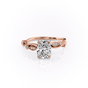 The Robin Set With A 1.5 Carat Elongated Cushion Lab Diamond