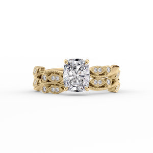 The Robin Set With A 2 Carat Elongated Cushion Lab Diamond