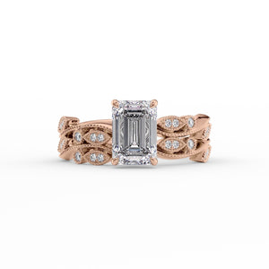 The Robin Set With A 1 Carat Emerald Lab Diamond