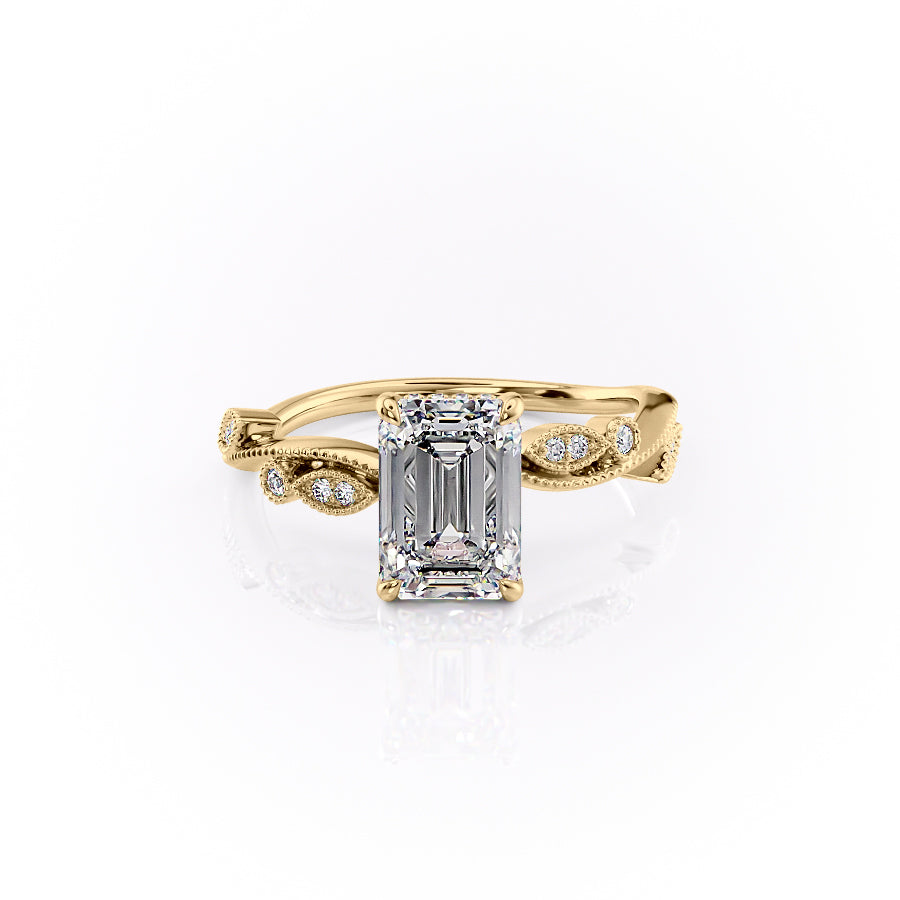 The Robin Set With A 1 Carat Emerald Lab Diamond