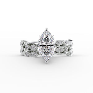 The Robin Set With A 3 Carat Marquise Lab Diamond