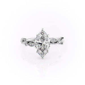 The Robin Set With A 2 Carat Marquise Lab Diamond
