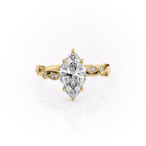 The Robin Set With A 1 Carat Marquise Lab Diamond