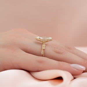 The Robin Set With A 1 Carat Marquise Lab Diamond
