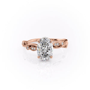 The Robin Set With A 1.5 Carat Oval Lab Diamond
