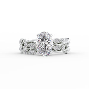 The Robin Set With A 2 Carat Oval Lab Diamond