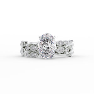 The Robin Set With A 2 Carat Oval Lab Diamond