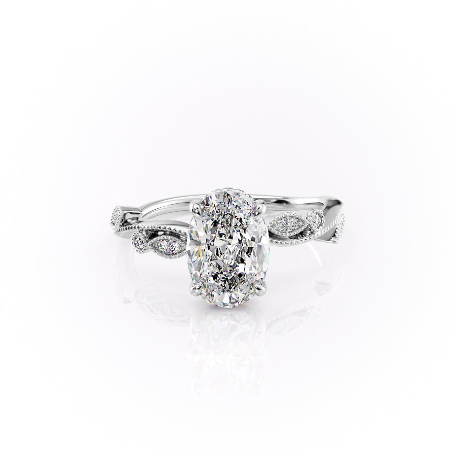 The Robin Set With A 3 Carat Oval Lab Diamond
