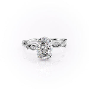 The Robin Set With A 3 Carat Oval Lab Diamond
