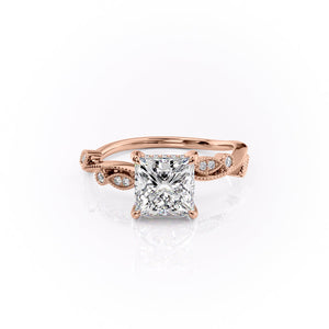 The Robin Set With A 3 Carat Princess Lab Diamond