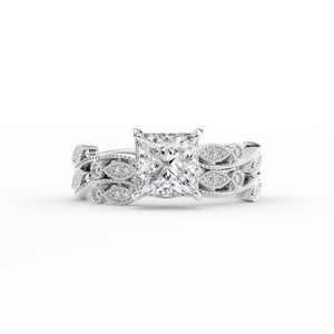 The Robin Set With A 2 Carat Princess Lab Diamond