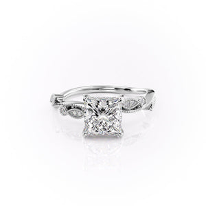 The Robin Set With A 3 Carat Princess Lab Diamond