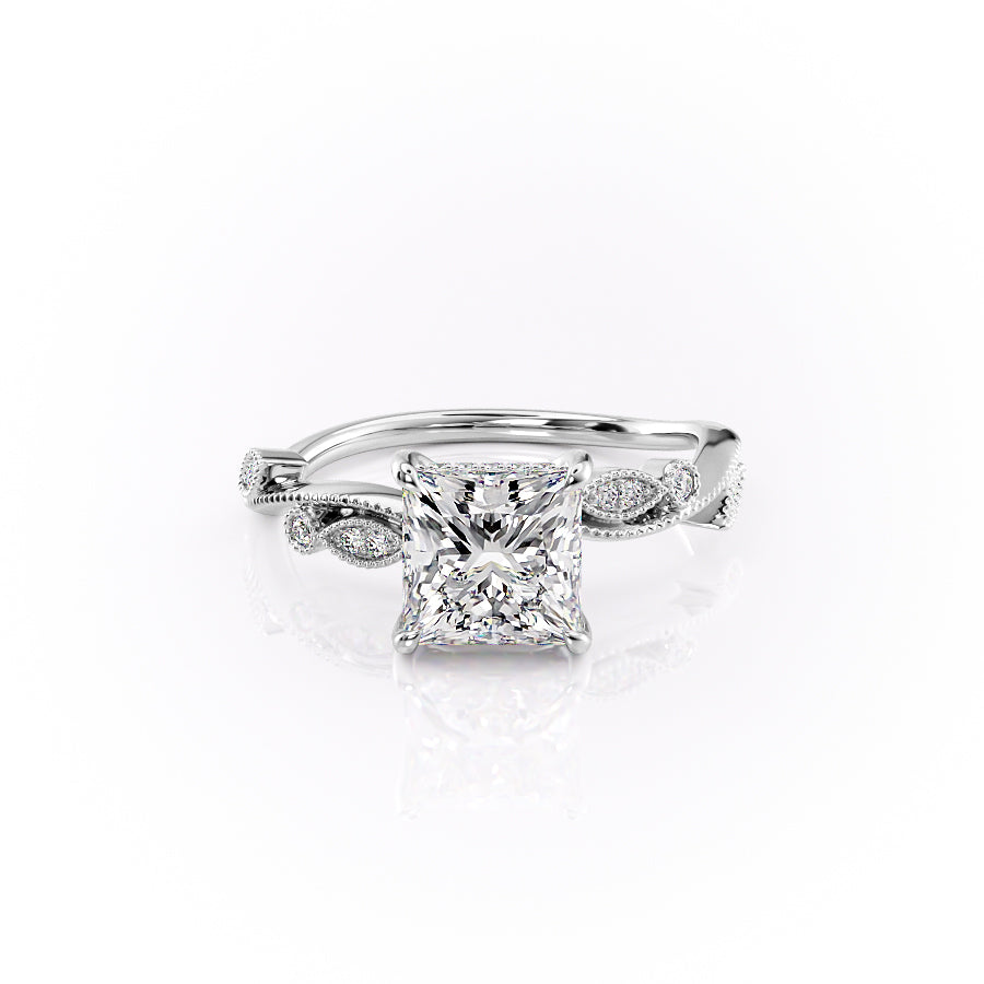The Robin Set With A 2 Carat Princess Lab Diamond