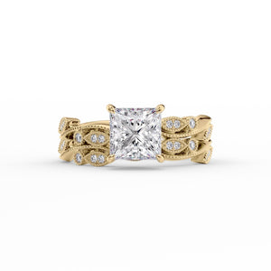 The Robin Set With A 2 Carat Princess Lab Diamond