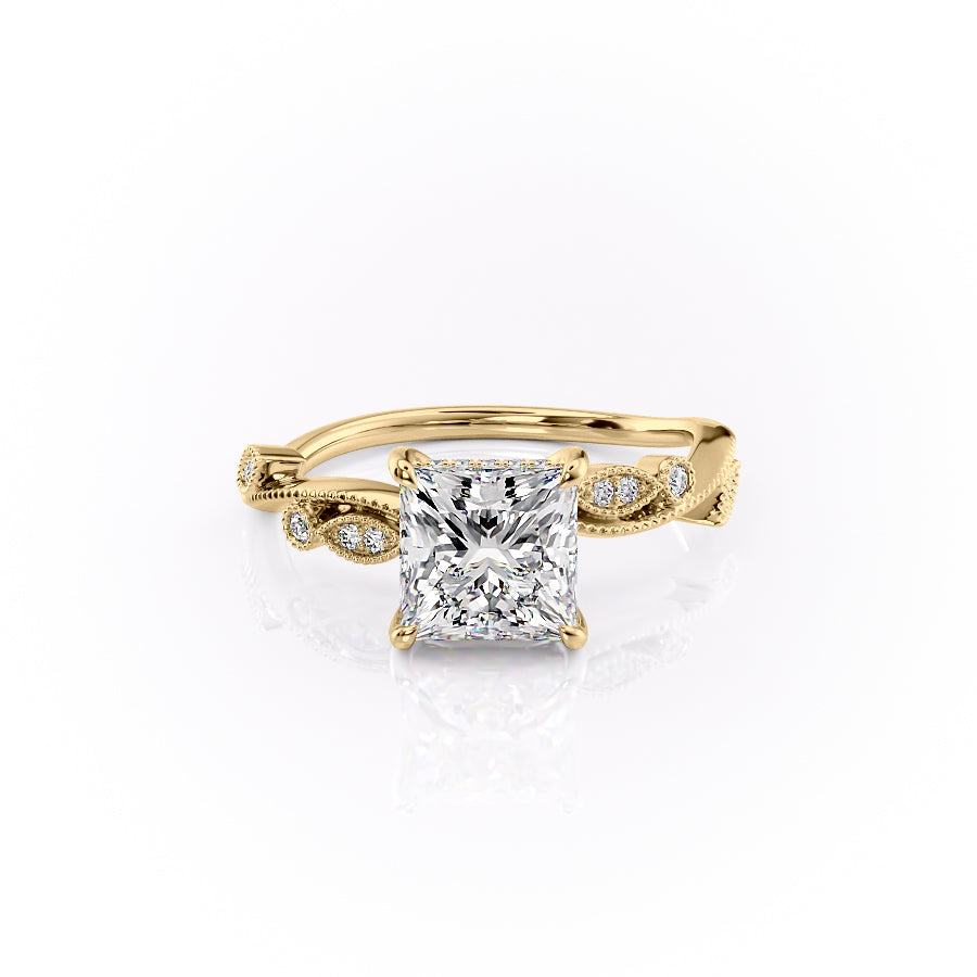 The Robin Set With A 1.5 Carat Princess Lab Diamond