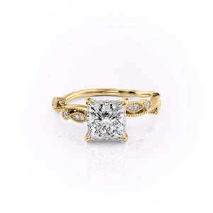 The Robin Set With A 3 Carat Princess Lab Diamond