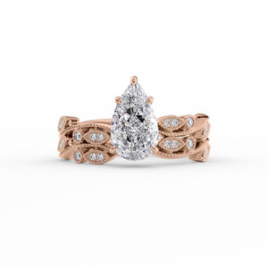 The Robin Set With A Pear Moissanite