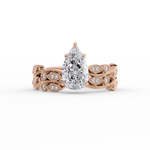The Robin Set With A 1.5 Carat Pear Lab Diamond