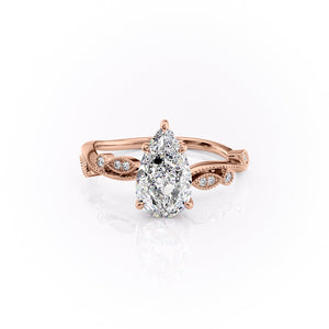 The Robin Set With A 1.5 Carat Pear Lab Diamond