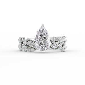 The Robin Set With A 2 Carat Pear Lab Diamond