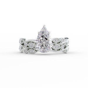 The Robin Set With A 3 Carat Pear Lab Diamond