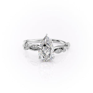 The Robin Set With A 2.5 Carat Pear Lab Diamond