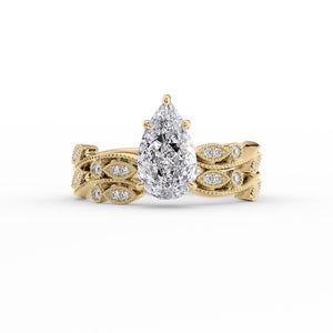 The Robin Set With A 2.5 Carat Pear Lab Diamond