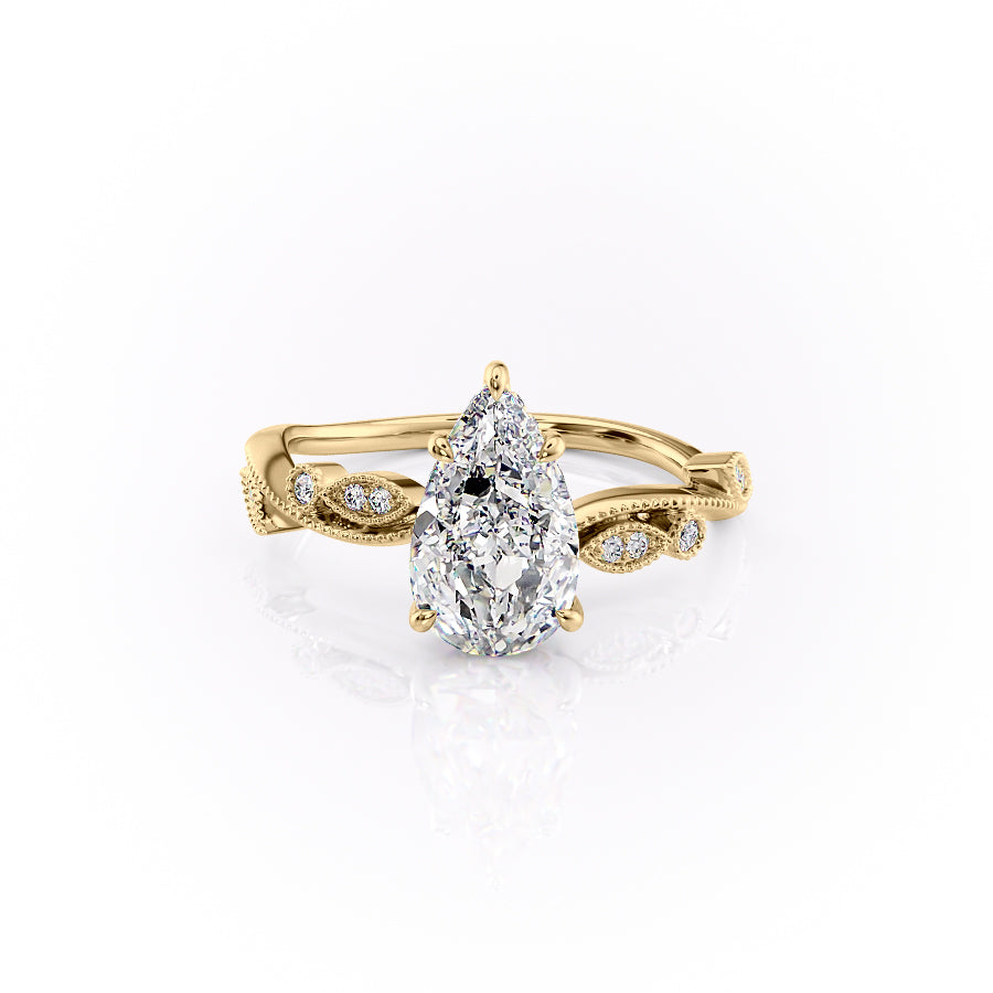 The Robin Set With A 2 Carat Pear Lab Diamond